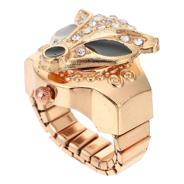 unbranded Watch De Anillo Decorativo En Negro Con Exquisito Y Estilo