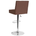 thumbnail image 3 of Ravello Contemporary Adjustable Height Barstool with Accent Nail Trim in Beige Fabric, 3 of 5