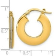 thumbnail image 4 of 14K Yellow Gold Jbsp's Polished Glitter Infused Hoop Earrings Made In Italy le2202, 4 of 5