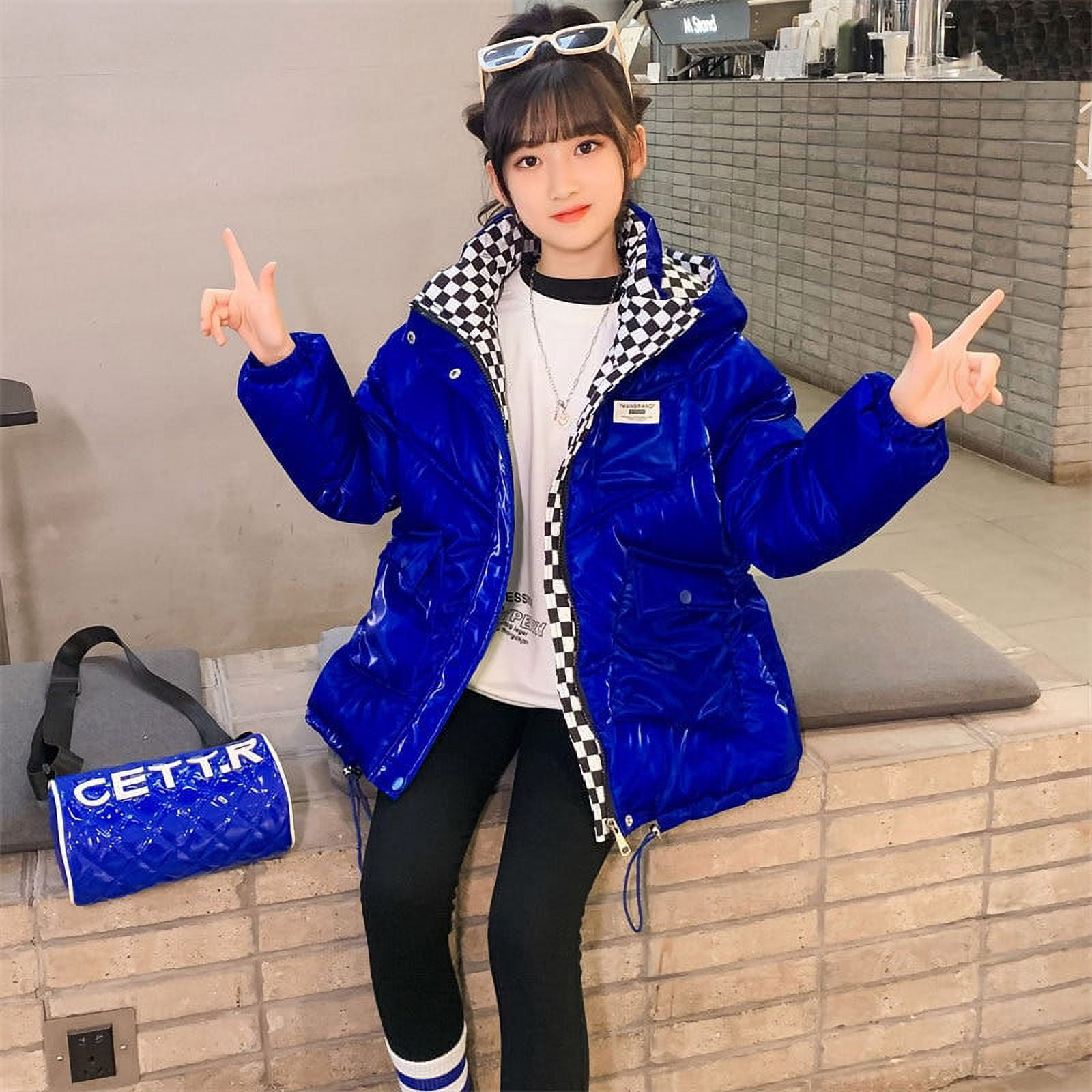 Winter 2022 Children's Clothing Stylish Hooded Cotton Coat for Girls Korean  Fashion Teen Kids Warm Fleece Jacket Thick Outerwear 