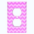 thumbnail image 2 of Metal Light Switch Plate Cover Chevron Pink Zig Zag Lines Pattern CHV001, 2 of 13