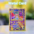 thumbnail image 2 of Card Metal Letters Gold Iron Playing Cards Gengar Vmax Rayquaza Charizard Pikachu Vstar Anime Game Gift Kid Toys, 2 of 5