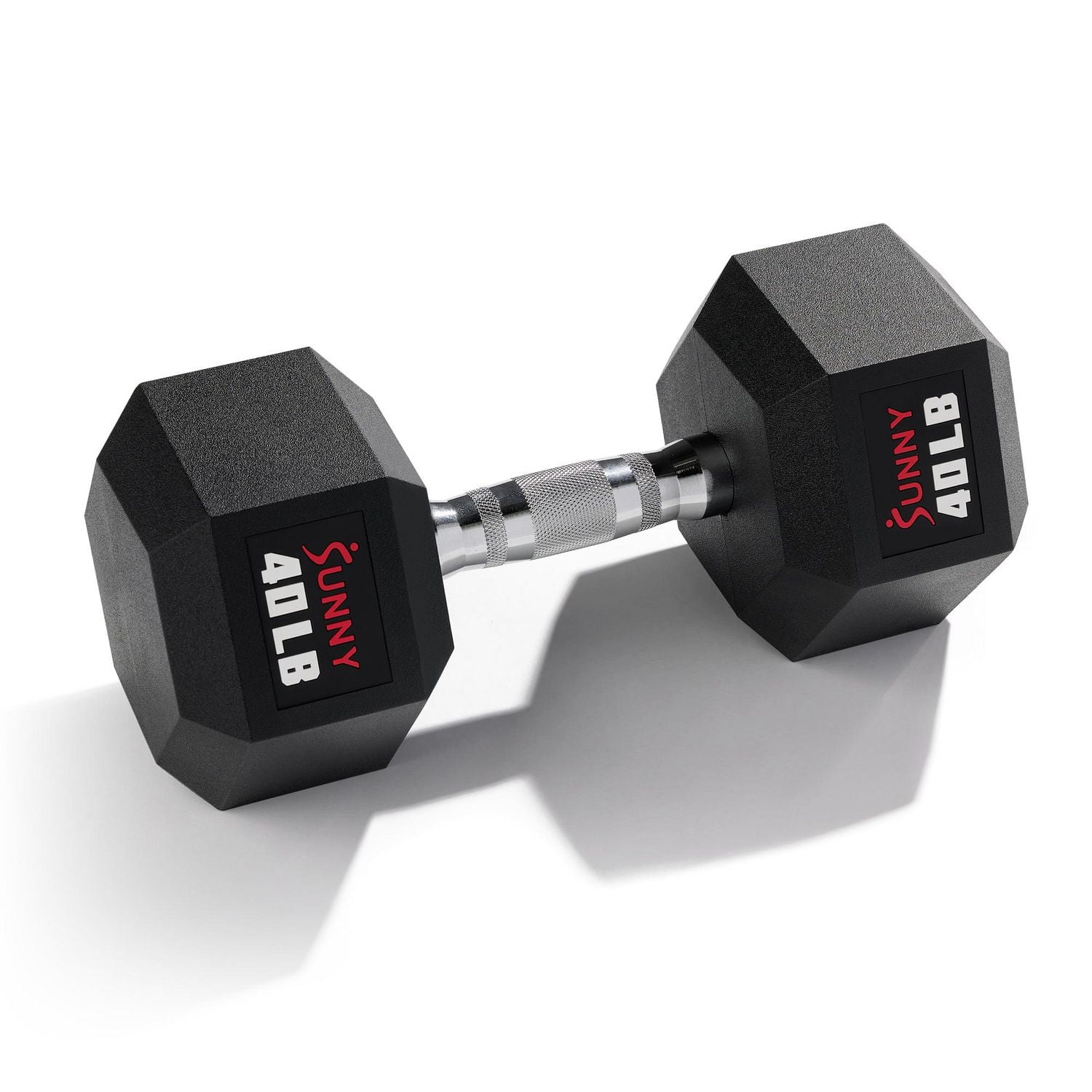 Sunny Health & Fitness Core Fit Hex Style Dumbbell 40 LBS, Single- SF-DB03