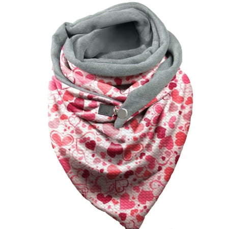

Dadaria Scarfs for Women Fashion Women Winter Printing Button Soft Wrap Casual Warm Scarves Shawls Scarf D Free Women