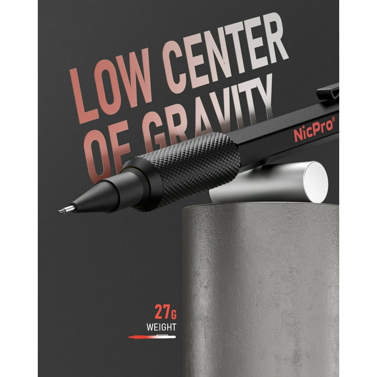 Nicpro 3Pcs 0.9mm Metal Mechanical Pencils Set, 6 Tubes HB Lead, 3