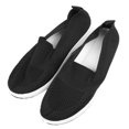 thumbnail image 1 of Zapatos de mujer sin cordones, informales, con suela gruesa, ligeros, transpirables, con plataforma de malla, color negro 38, 1 of 15