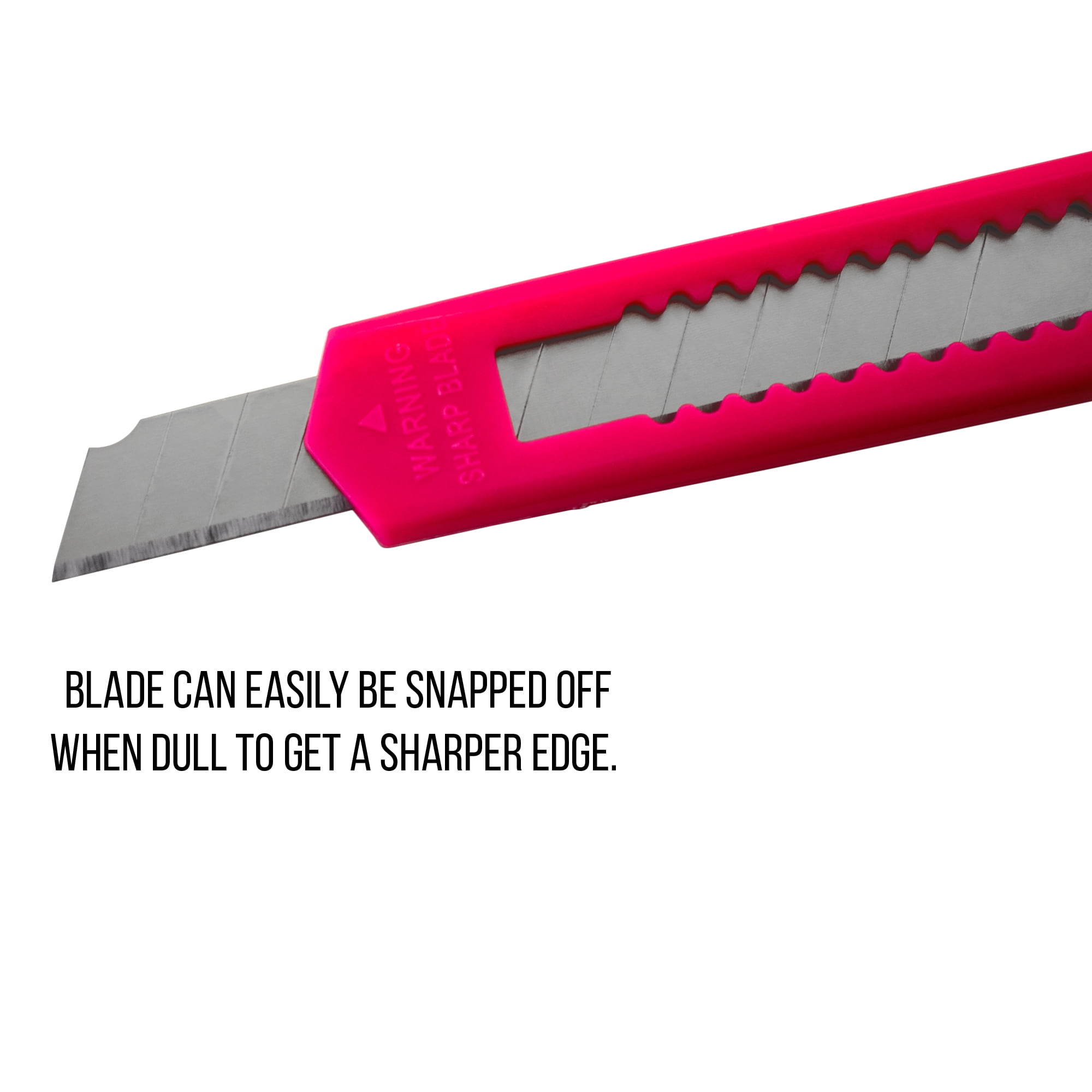 18mm Snap Off Box Cutter Knife (Neon Pink)