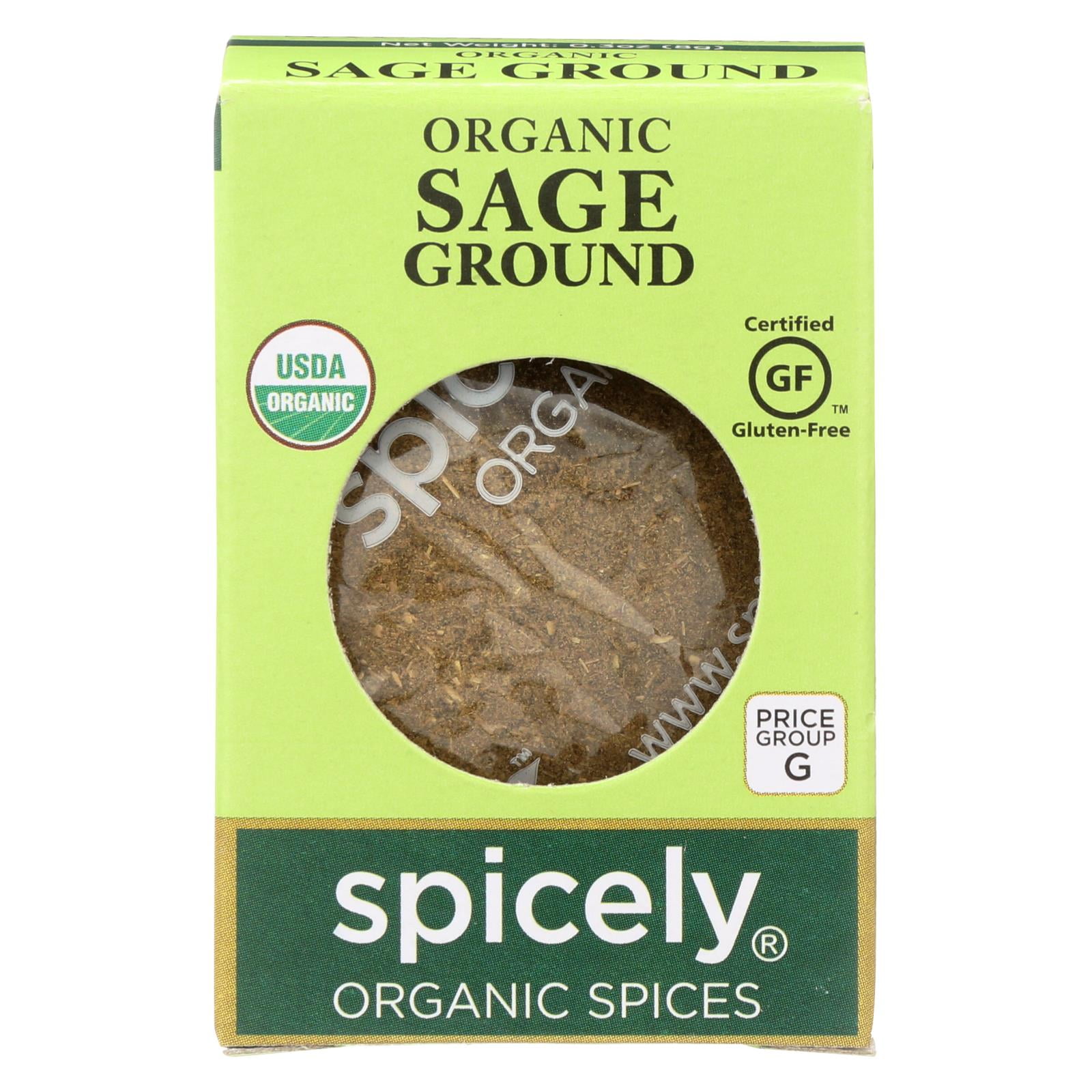 Spicely Organics - Organic Sage - Ground - Case of 6 - 0.3 oz