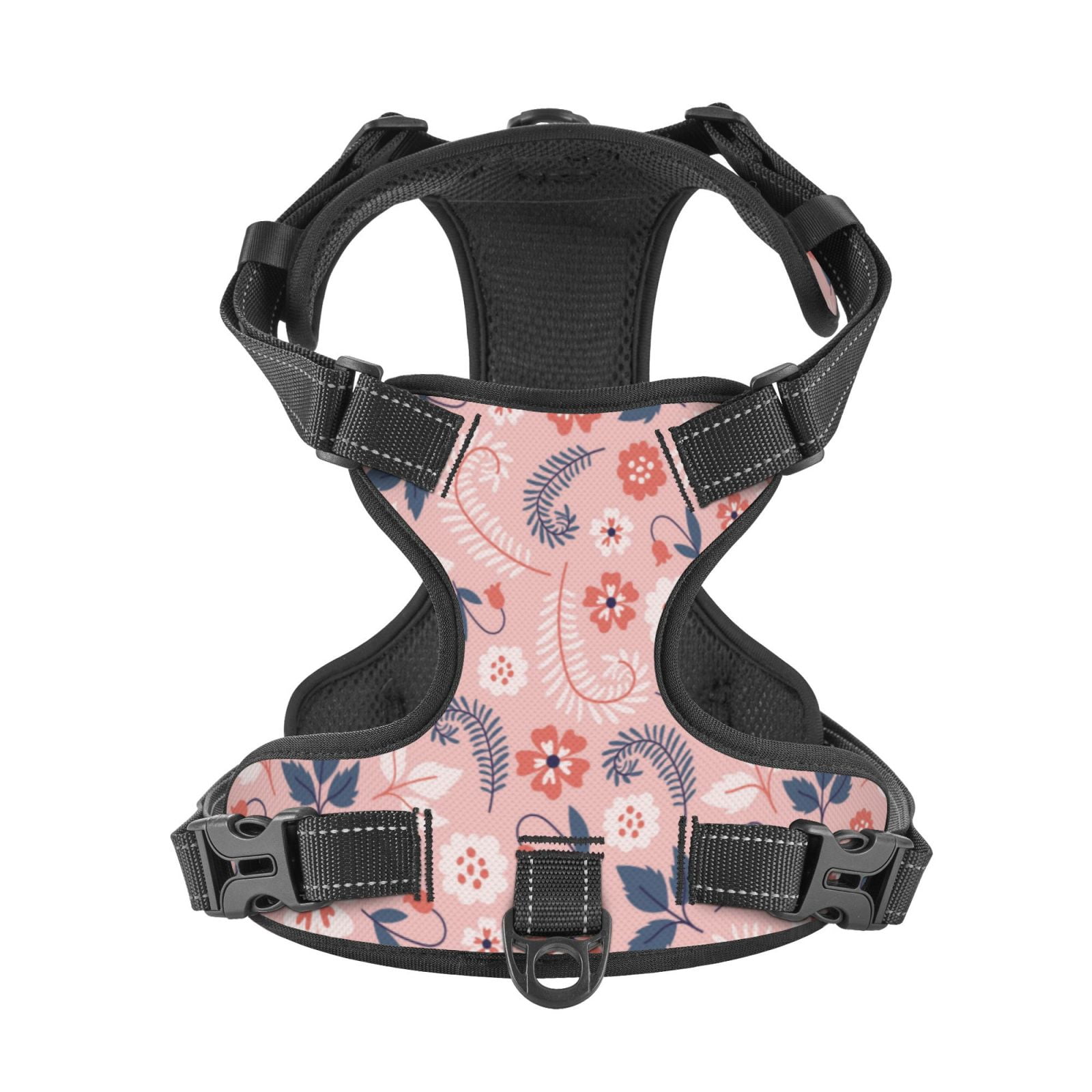 Kdxio Tropical Plants Print No Pull Dog Harness Adjustable Reflective Oxford Easy Control Medium Large Dog Harness for Training and Everyday-Small