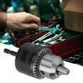 thumbnail image 1 of Light Type 1.5-13MM Capacity Drill Chuck for Impact Driver with 1/4" Hex Shank, Mount 3/8-24UNF Impact Drill Driver Bits Converter Quick Connect Adapter Conversion with Chuck Key, 1 of 8