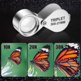 thumbnail image 5 of 3 Pieces Jewelers Eye Loupe Set 10X, 20X and 30X Pocket Jewelry Loupe, Jewelers Eye Magnifying Glas, 5 of 5