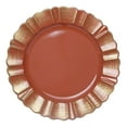 thumbnail image 6 of Efavormart Set of 6 - 13" Round - Terracotta Plastic Charger Plates With Waved Scalloped Rim for Wedding, Outdoor Receptions, Banquets, Holiday Dinner plates Chargers, 6 of 10