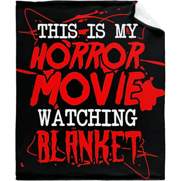 LHSHID Horror Movie Watching Blanket Blanket Gifts Fleece Picnic for Men Kids Summer Soft Throw Fuzzy Blankets for Couch House Travel 50x60in