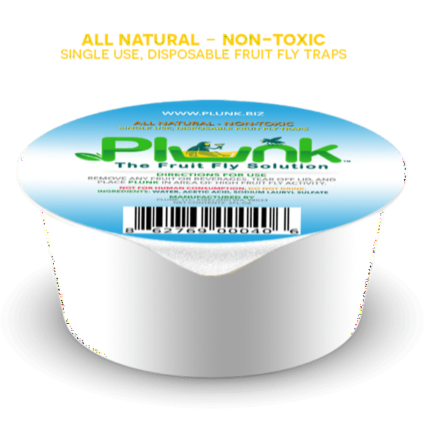 Plunk The Fruit Fly Solution 3 Pack Fruit Fly Trap