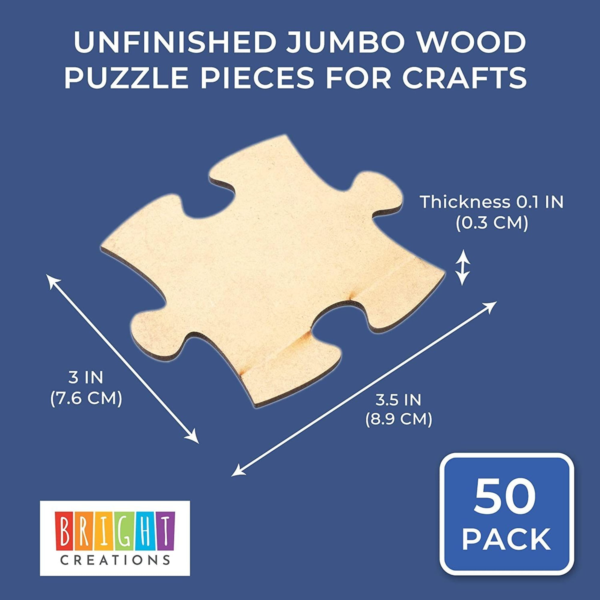 Blank Unfinished Wooden Jigsaw Puzzle (100 Pieces), Pack - City Market