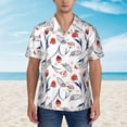 thumbnail image 2 of Susaid Tulips Flowers Print Hawaiian Shirts for Men Women,Hawaiian Summer Short-Sleeve Casual Relaxed-Fit Button-Down,Small, 2 of 7