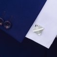 thumbnail image 2 of 1 Par De Gemelos De Concha Cuadrada Para Hombre, Gemelos Franceses De Negocios De Latón, De Joyería, 2 of 6