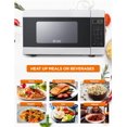 thumbnail image 4 of COMMERCIAL CHEF 0.9 Cu Ft Microwave with 10 Power Levels, Push Button and Child Lock, 900 Watt Microwave with Digital Controls, Countertop Microwave with Timer and Quick-Touch Menu, White, 4 of 7