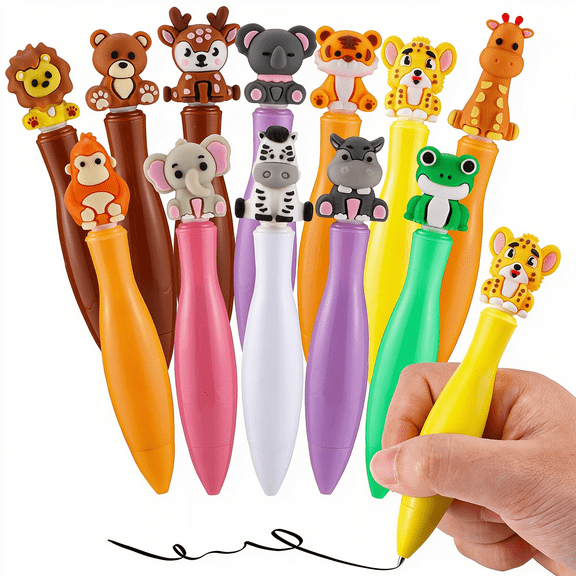 GASTROPOD 12Pcs Fun Pens,Back to School Supplies Bulk Birthday Gifts,Party Favors,Goodie Bags Stuffers,Prizes for Classroom,Smooth Writing School Reward Set