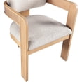 thumbnail image 2 of Pemberly Row Beige Linen Textured Fabric Dining Chair (Set of 2), 2 of 11