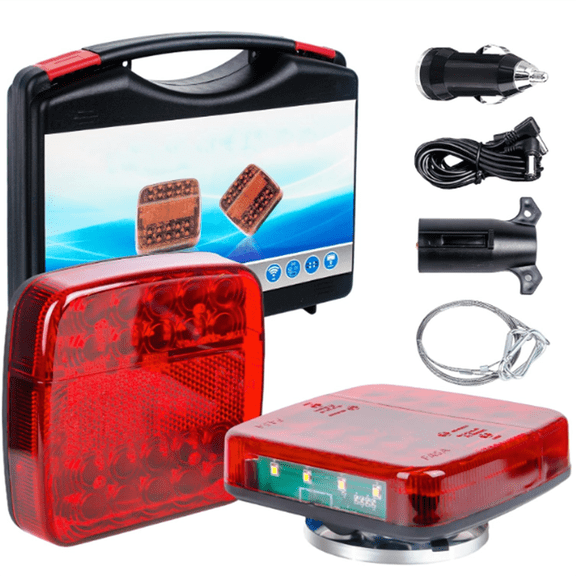 Trailer Lights Magnetic, New Rechargeable Wireless Trailer Tow Lights LED Kit Waterproof for Truck Camper RV