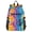 Blue Purple Yellow Tie Dye, variant on 14" Laptop Backpack Waterproof Airline Approved Stylish Casual Daypack for Travel Business College Work, Fierce Fire and Smoke