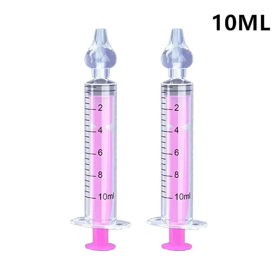 XIRQI 2Pcs Needle Tube Baby Nasal Aspirator Syringe Baby Nose Cleaner Infant Rhinitis Nasal Washer Children Nose Washing Tool for Kids