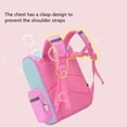 thumbnail image 5 of Mochila escolar impermeable para niños, bolsa de libros con unicornio 3D de dibujos animados, color morado, grande, 5 of 5