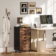 thumbnail image 2 of Vinsetto Mobile Filing Cabinet with Drawers File Cabinet, Rustic Brown, 2 of 10