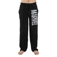 thumbnail image 5 of Marvel Comic Book Mens Black Sleep Wear Sleep Pajama Pants-S, 5 of 7