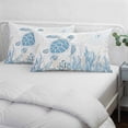 thumbnail image 4 of Coastal Trutle Throw Pillow Covers, Nautical Summer Beach Ocean Coral Soft Breathable Pillow Cases with Invisible Zipper for Sleeping, Standard Pillowcases for Couch Bed Sofa Chair 20x26 Inches, 4 of 9