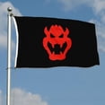thumbnail image 2 of Dutern Double Sided Bowser Face Flag Banner 3 Ply with Brass Grommets 12x18 Inch, 2 of 5