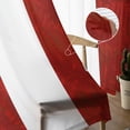thumbnail image 5 of Puerto Rico Flag Love Country Semi Sheer Curtains 72 Inch Length 2 Panels Set, Red White Stripes Palm Leaf Sheer Kitchen Curtain Privacy Voile Window Curtain for Living Room Bedroom Rod Pocket Drapes, 5 of 7