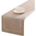 thumbnail image 1 of GFDYREE Decorative Linen Table Runner Farmhouse Style Tabletop Collection 14 x 72 Inches Table Runners for Everyday Dining Wedding Party Holiday Home Decor (14" x 72", Light Coffee/Straight), 1 of 7