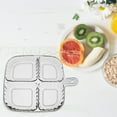 thumbnail image 4 of Raindrops Divided Plate for Meal Prep with Unique Separation Design Made of Plastic in Light Grey Compact Size 7x9.5 Inches, 4 of 8