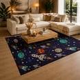 thumbnail image 3 of Gelasgo Space Rocket Velvet Area Rug, Outer Space Planet Decorative Carpet, Colorful Soft Indoor Floor Mat for Kids Room Bedroom Nursery Playroom Home Decor, 3 of 5