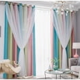 thumbnail image 1 of 2 piezas Cortinas Blackout Para Niños 132x214cm Con Estrellas Modelo Rosa, 1 of 4