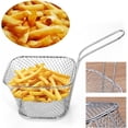 thumbnail image 4 of Mini cestas cuadradas para freír, 4 Uds., 4,1x3,3x2,6 pulgadas, cesta para freidora de acero inoxidable, filtro para alimentos fritos, patatas fritas, 4 of 5