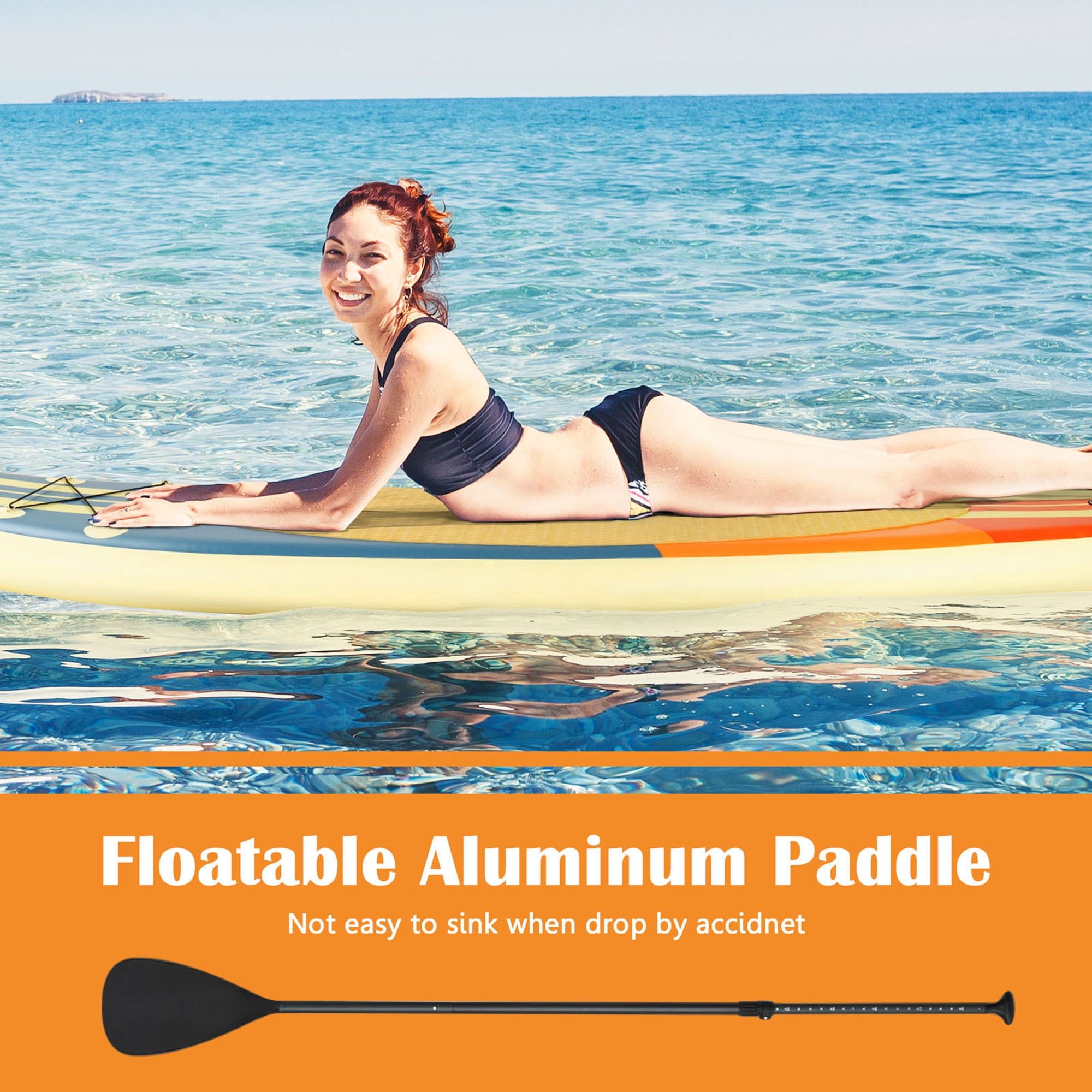 Gymax 10ft Inflatable Stand-Up Paddle Board Non-Slip Deck Surfboard w/ Hand Pump