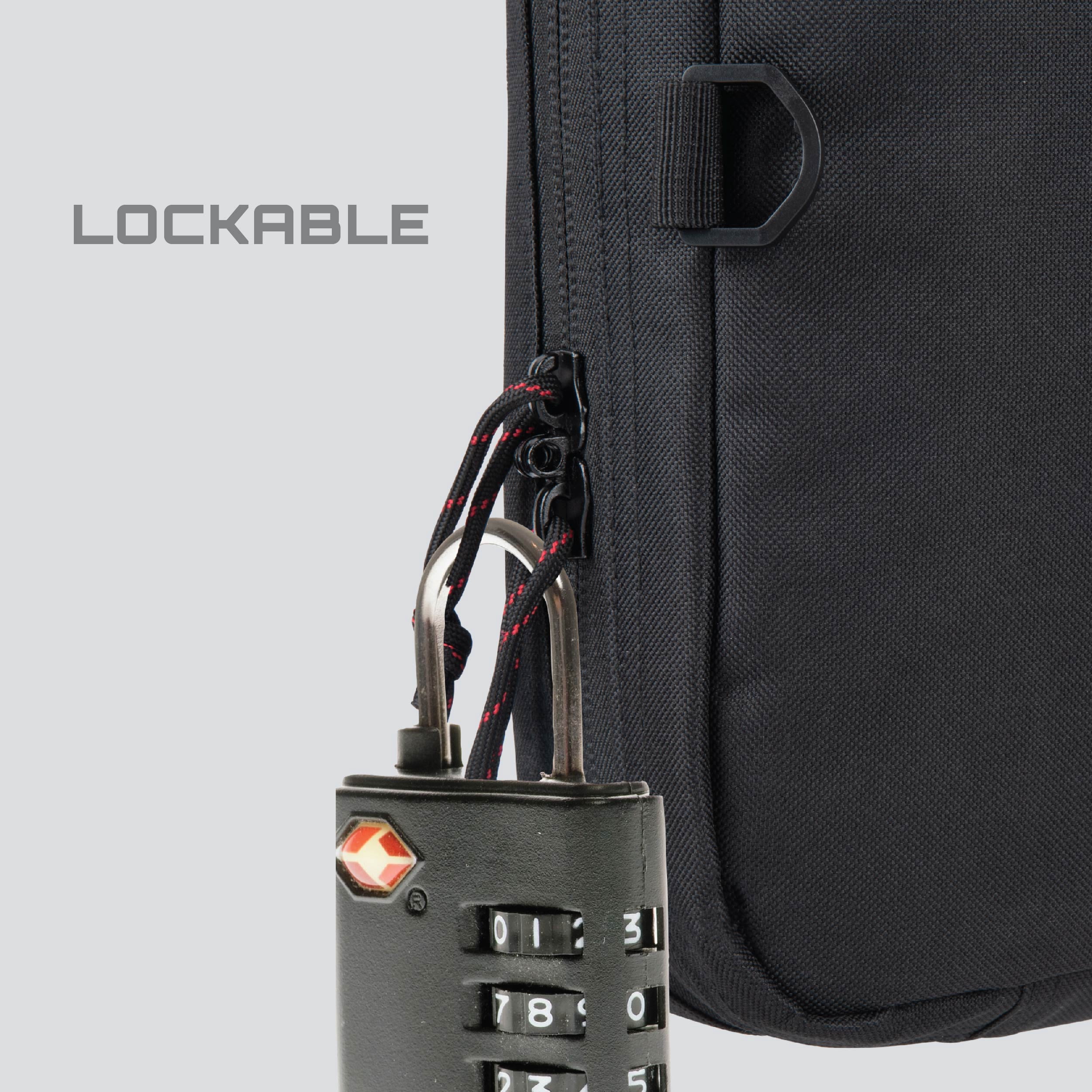 Tac-Six™ 42" Lockable Squad Gun Case, Laser Cut Molle Front, Black