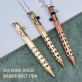 thumbnail image 7 of 3Pack Bolt Action Pen Set, Hexagonal Solid Brass Pocket Pen with 30 Ballpoint Refills B, 7 of 7