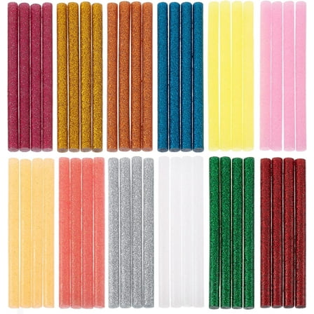 Mr. Pen- Glitter Hot Glue Sticks, 4"x0.27", 48 pcs, Colored Hot Glue Gun Sticks
