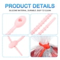 thumbnail image 4 of Reutilizables Cremallera Bridas, 7 Pulgadas Silicona Bridas Bolsa Clips, Multiuso Silicona Bridas, Cable Bridas, Pan Brida, Doméstico Retorcidas Bridas(Claro Rosa Paquete de 20), 4 of 5