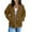 Brown #013, variant on Mohiass Fall Zip Up Hoodie Women Plain Oversized Sweatshirts Fashion 2025 Soft Casual Warm Jacket Winter Clothes Brown 3XL