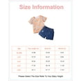 thumbnail image 2 of 4T Baby Boys Clothes 5T Toddler Boys Summer 2PCS Outfits Letter Print Short Sleeve Shirt Top Ripped Denim Shorts Set Orange, 2 of 7
