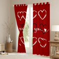 thumbnail image 3 of Homewish Love Heart Print Blackout Curtains Set of 2 (52x84 Each) for Kids Teens Girls,Romantic Lover Couple Window Curtains,Happy Valentine Curtains and Drapes,Microfiber Bedroom Decor, 3 of 6