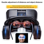 2025 VR Park All-in-One 3D Headset with Motion Tracking, Lightweight ABS, Adjustable Headband & Nose Pad, Standalone System for Games/Movies/Theater, PC/Console/Smartphone Compatible