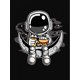 thumbnail image 2 of Camiseta para mujer Suave Transpirable veranoWomen's Casual Crew Neck T-Shirt with Creative Moon Astronaut Print, Geometric Pattern, Polyester 95% Spandex 5%, Medium Stretch Knit Fabric, All-Season, 2 of 6
