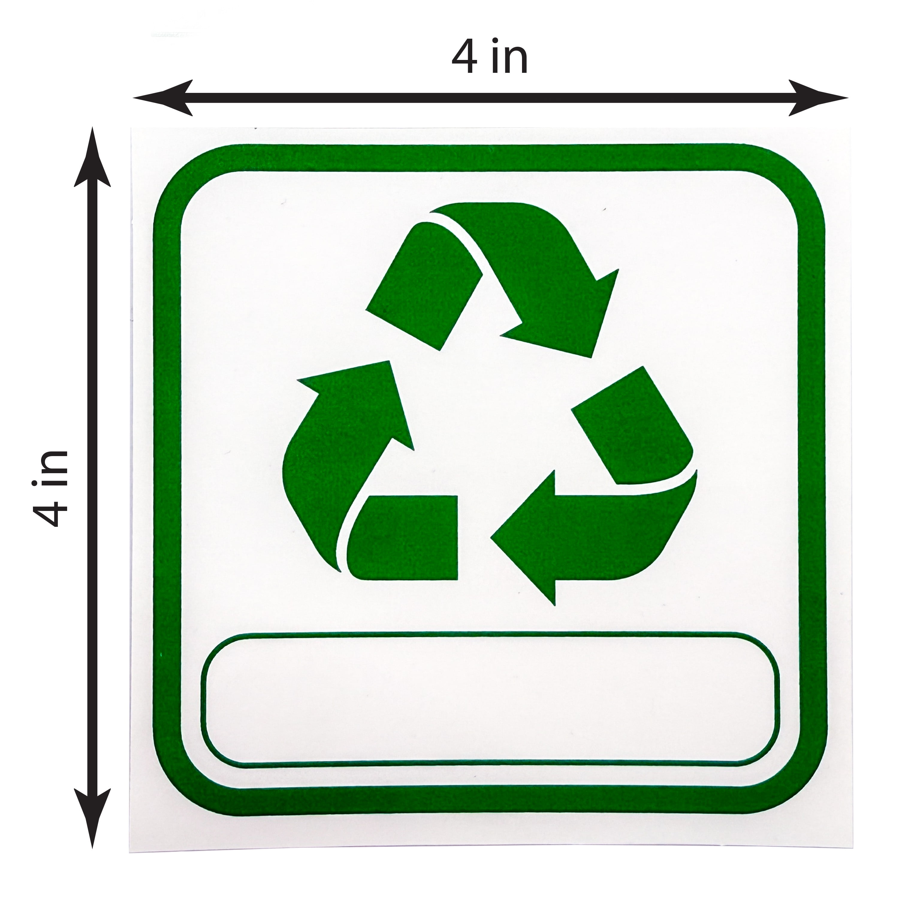 Hy-Ko Self Adhesive Vinyl Recycle 4"x4" Sticker
