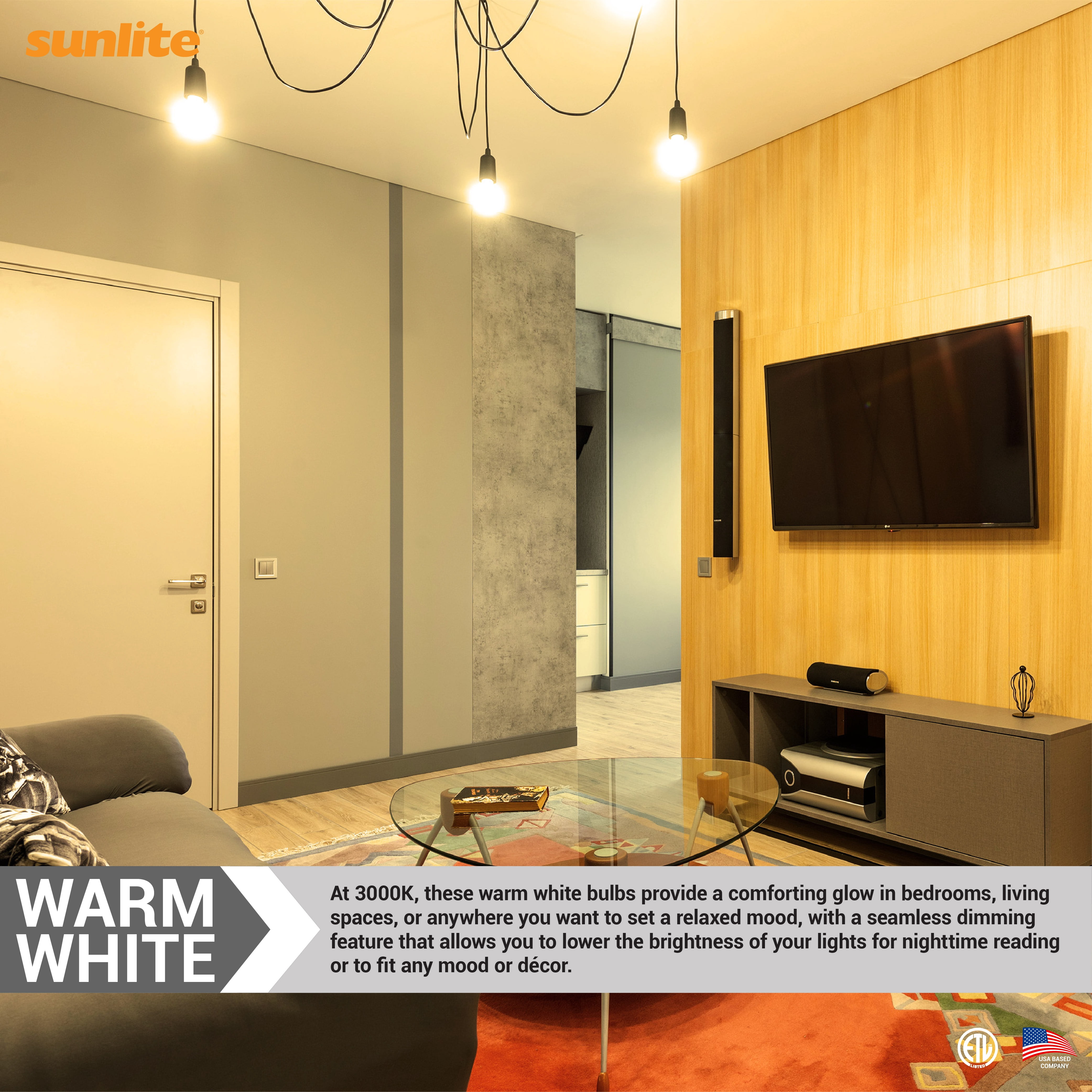 Sunlite G16 LED Dimmable Light Bulbs,5W (40W Eq.),350 lmns,E26 Base,3000K Warm White,Frost,6-Pack